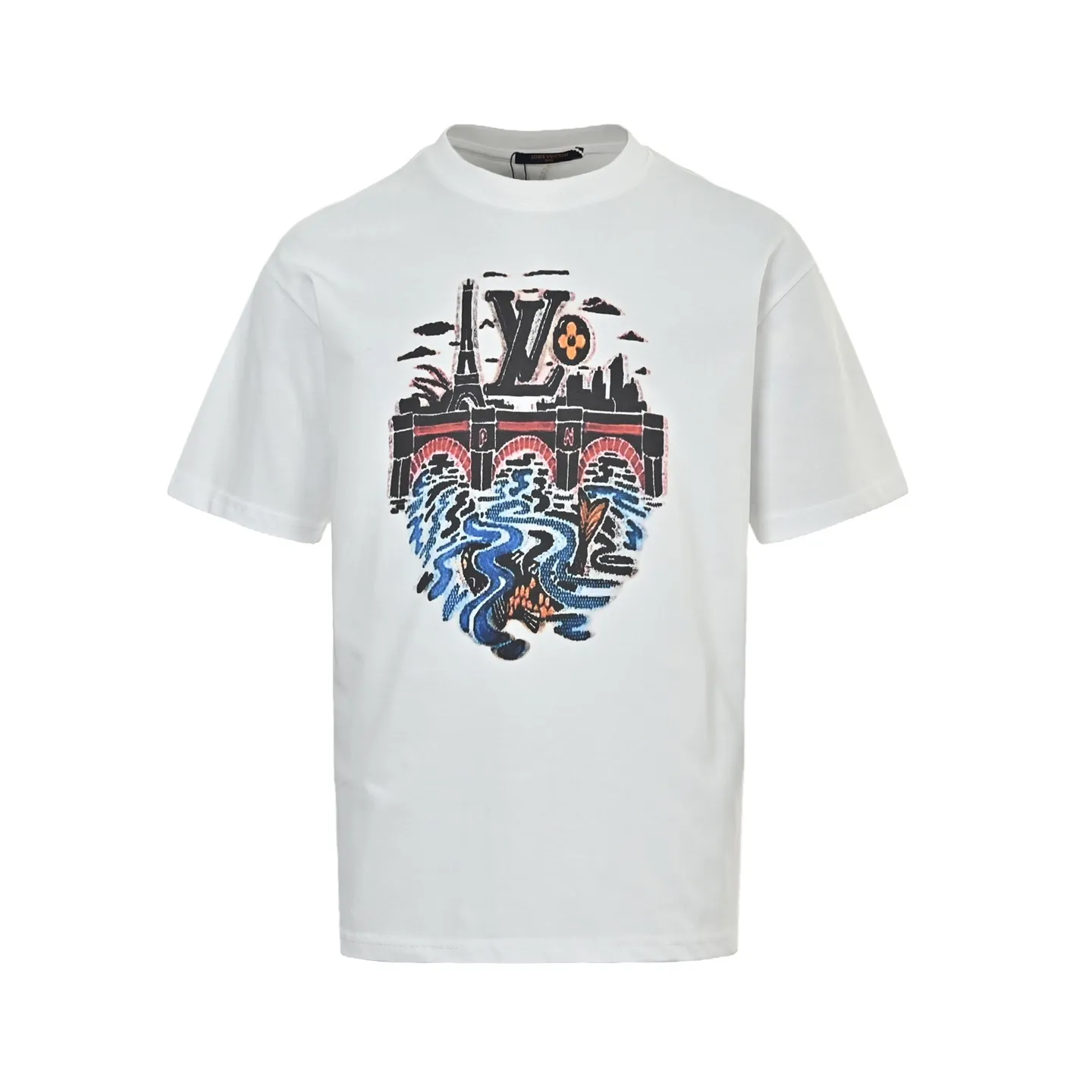 Louis Vuitton/Louis Vuitton city river print short sleeves